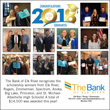 Collage of scholarship winners from area high schools with The Bank of Elk River employees.