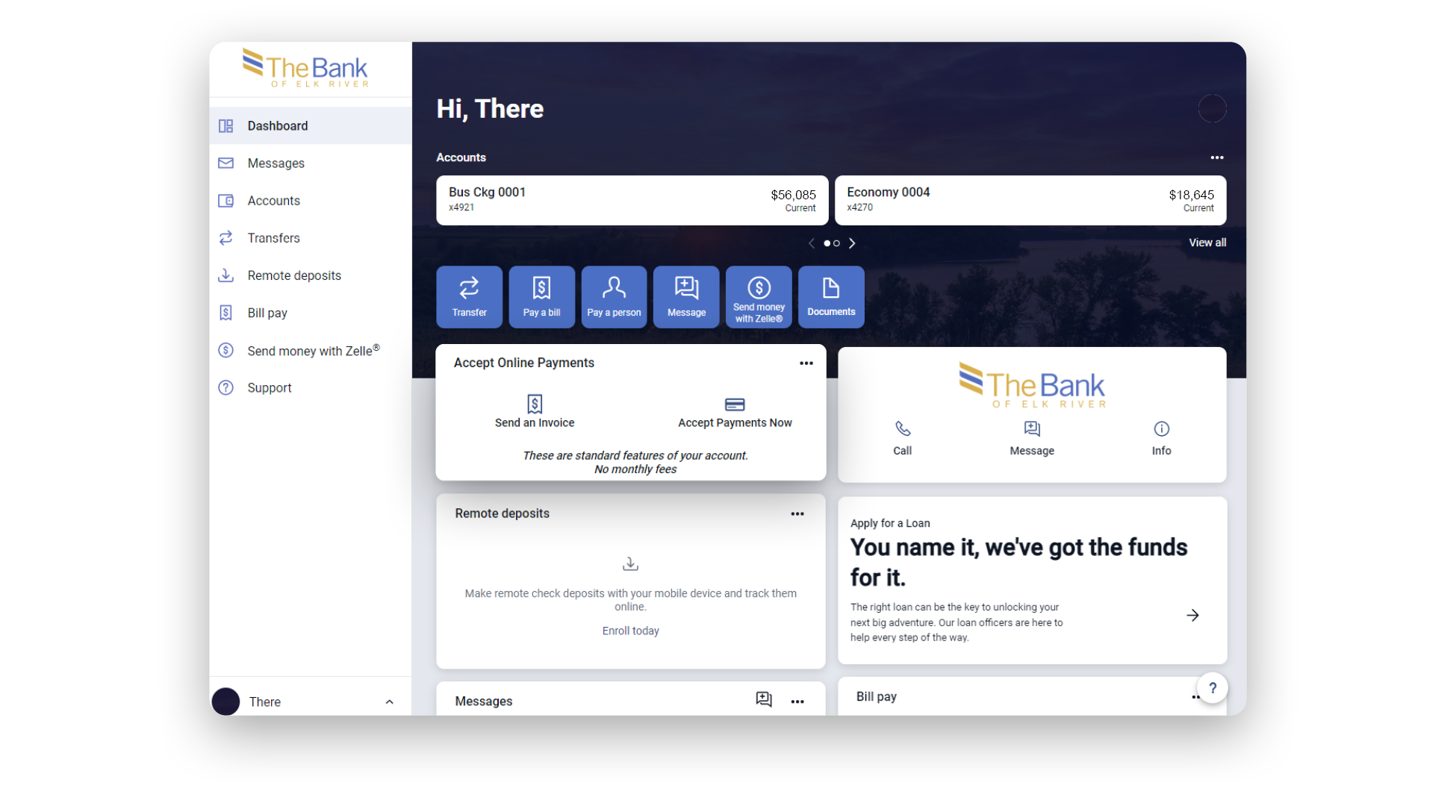 Accept & manage electronic payments right from your online banking account.